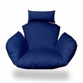 Homeroots Primo Royal Blue Indoor & Outdoor Replacement Cushion for Egg Chair 472999